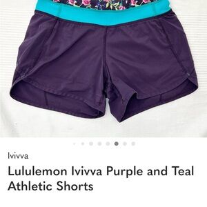 Ivivva Deep Purple and Aqua Shorts